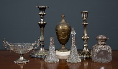 Lot 24 - A late Victorian embossed silver mounted...