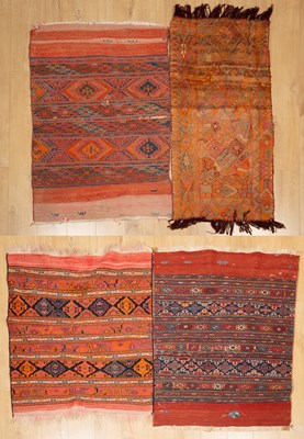 Lot 386 - Three early 20th century Eastern Kelim rugs...