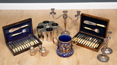 Lot 73 - A silver plated four bottle wine cooler 30cm...