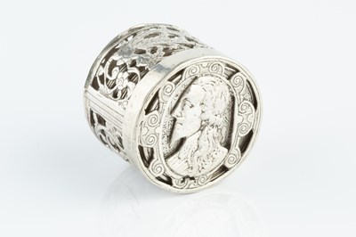 Lot 302 - A Charles I silver counter box, pierced and...