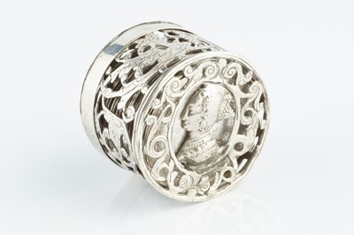 Lot 302 - A Charles I silver counter box, pierced and...